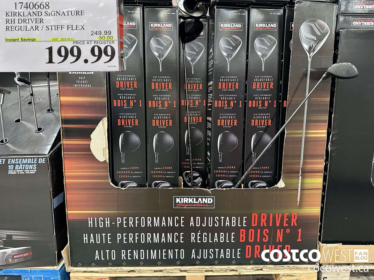 1740668 KIRKLAND SIGNATURE RH DRIVER REGULAR/STIFF FLEX ($50.00 INSTANT SAVINGS EXPIRES ON 2025-05-11) $199.99