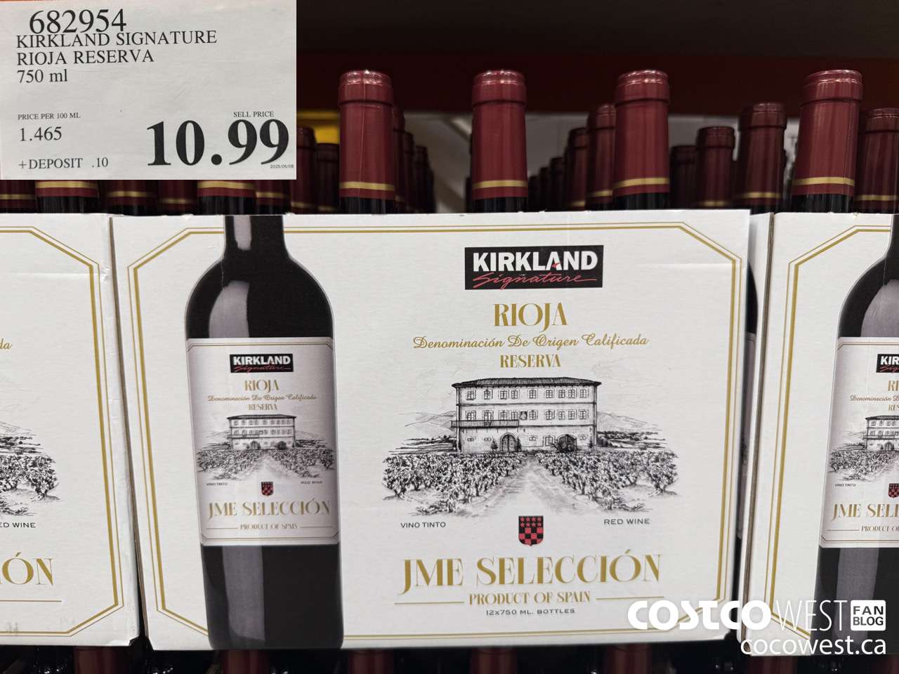 682954 KIRKLAND SIGNATURE RIOJA RESERVA 750 ML $10.99
