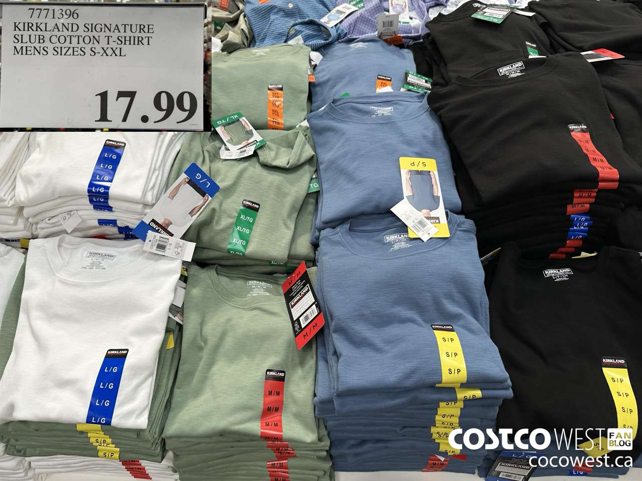7771396 KIRKLAND SIGNATURE SLUB COTTON T-SHIRT MENS SIZES S-XXL $17.99