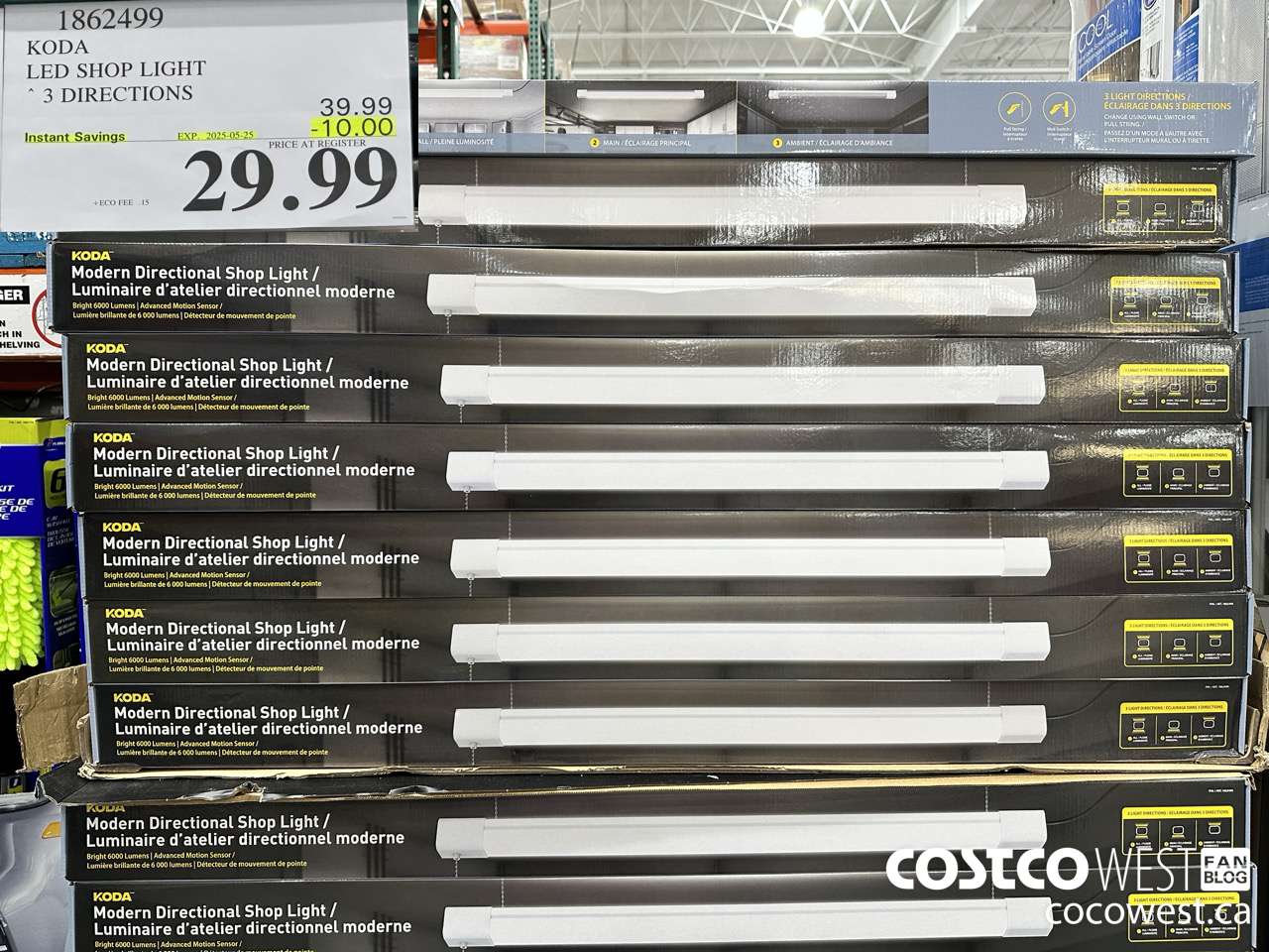 1862499 KODA LED SHOP LIGHT 3 DIRECTIONS ($10.00 INSTANT SAVINGS EXPIRES ON 2025-05-25) $29.99