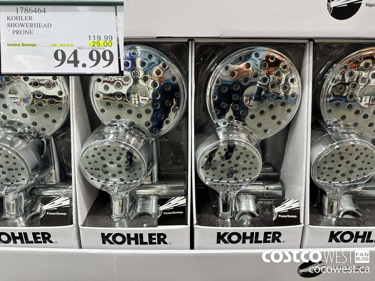 1786464 KOHLER SHOWERHEAD PRONE ($25.00 INSTANT SAVINGS EXPIRES ON 2025-05-25) $94.99