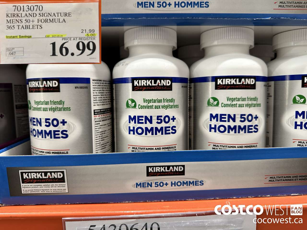 7013070 KS MENS 50+ MULTIVITAMIN & MINERAL 365 TABLETS ($5.00 INSTANT SAVINGS EXPIRES ON 2025-05-25) $16.99