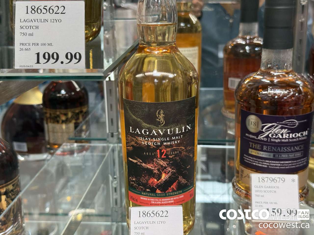 1865622 LAGAVULIN 12YO SCOTCH 750ML $199.99