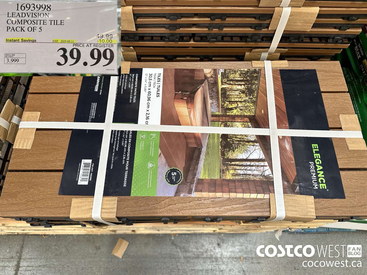 1693998 LEADVISION COMPOSITE TILE PACK OF 5 ($10.00 INSTANT SAVINGS EXPIRES ON 2025-05-11) $39.99