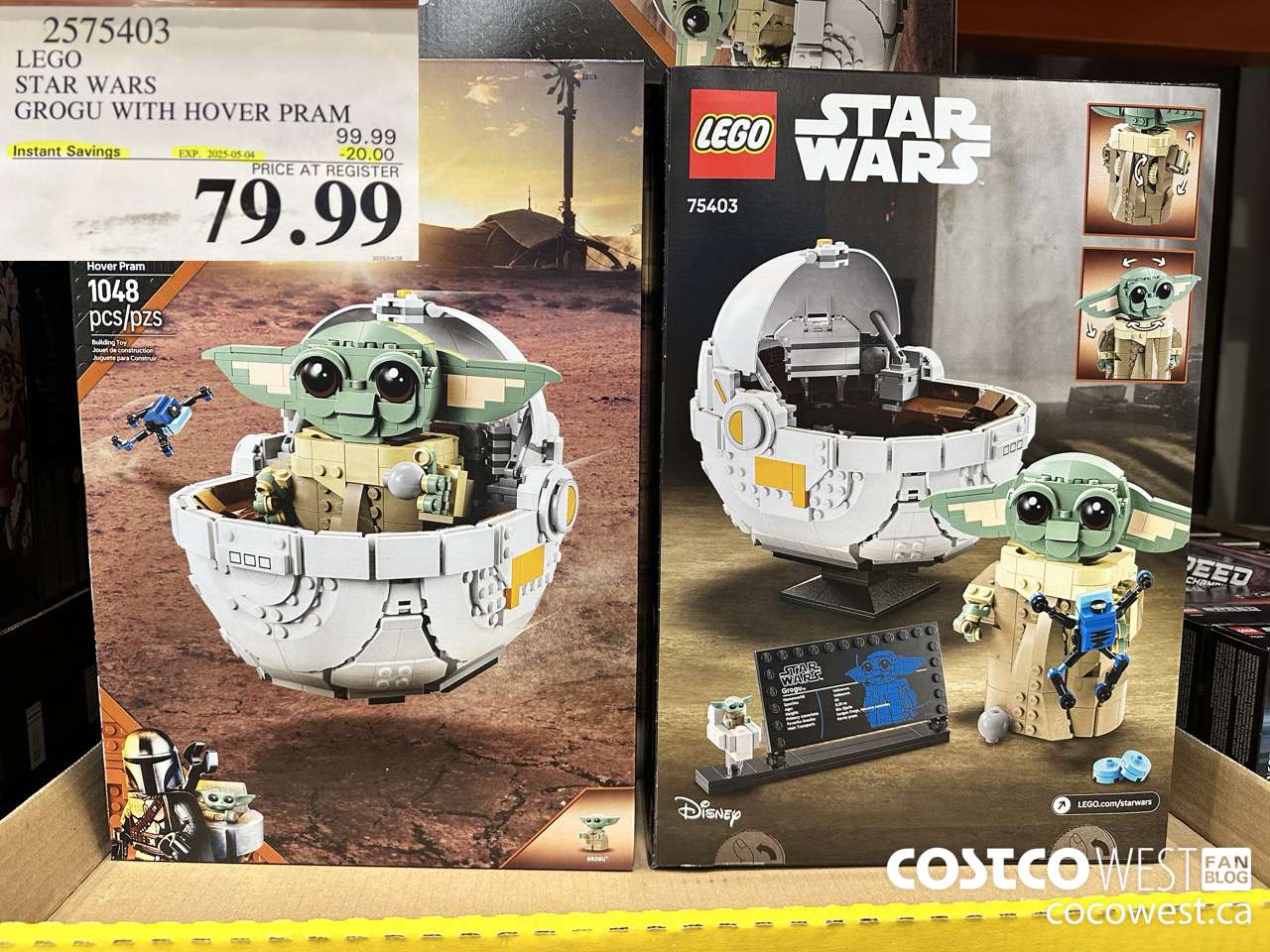2575403 LEGO STAR WARS GROGU WITH HOVER PRAM ($20.00 INSTANT SAVINGS EXPIRES ON 2025-05-04) $79.99