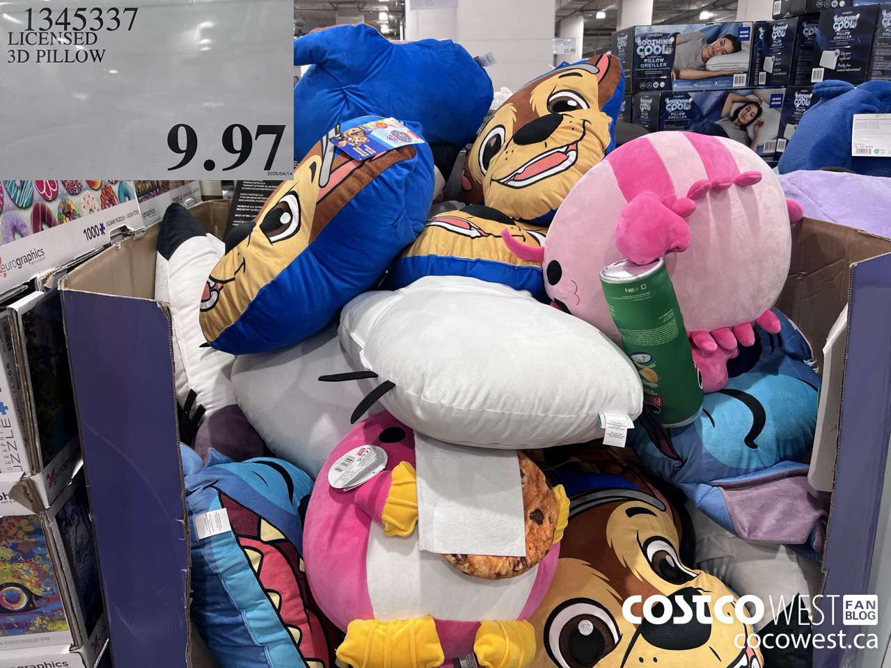 1345337 LICENSED 3D PILLOW $9.97