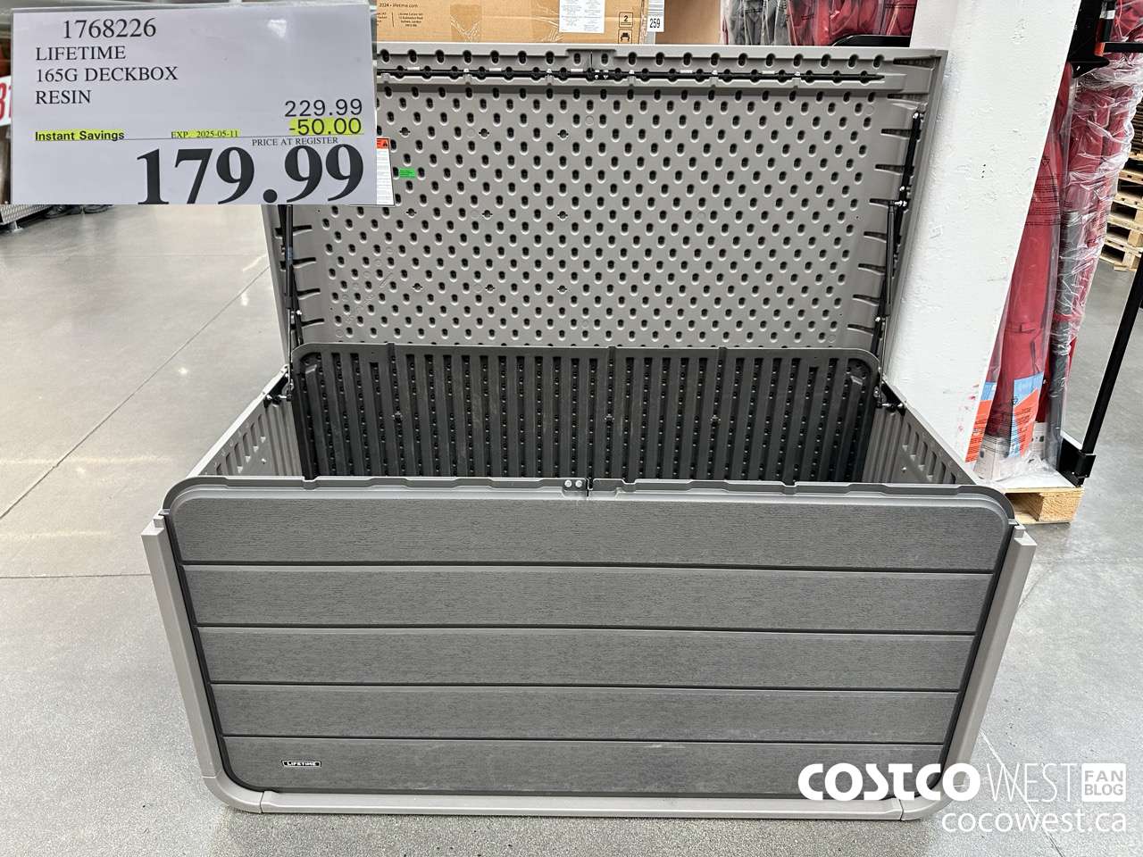 1768226 LIFETIME 165G DECKBOX RESIN ($50.00 INSTANT SAVINGS EXPIRES ON 2025-05-11) $179.99