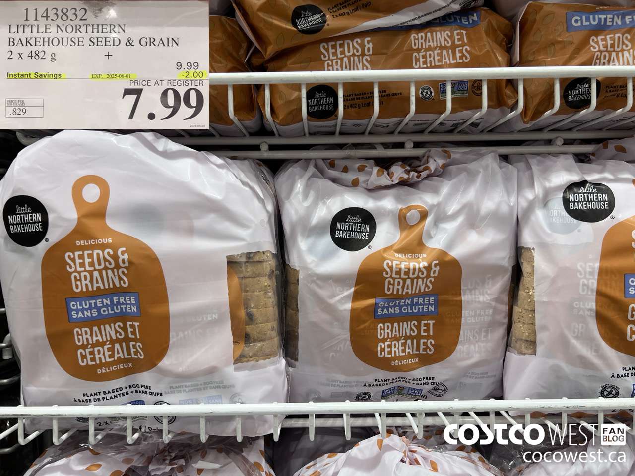 1143832 LITTLE NORTHERN BAKEHOUSE SEEDS & GRAINS 2 X 482 G ($2.00 INSTANT SAVINGS EXPIRES ON 2025-06-01) $7.99