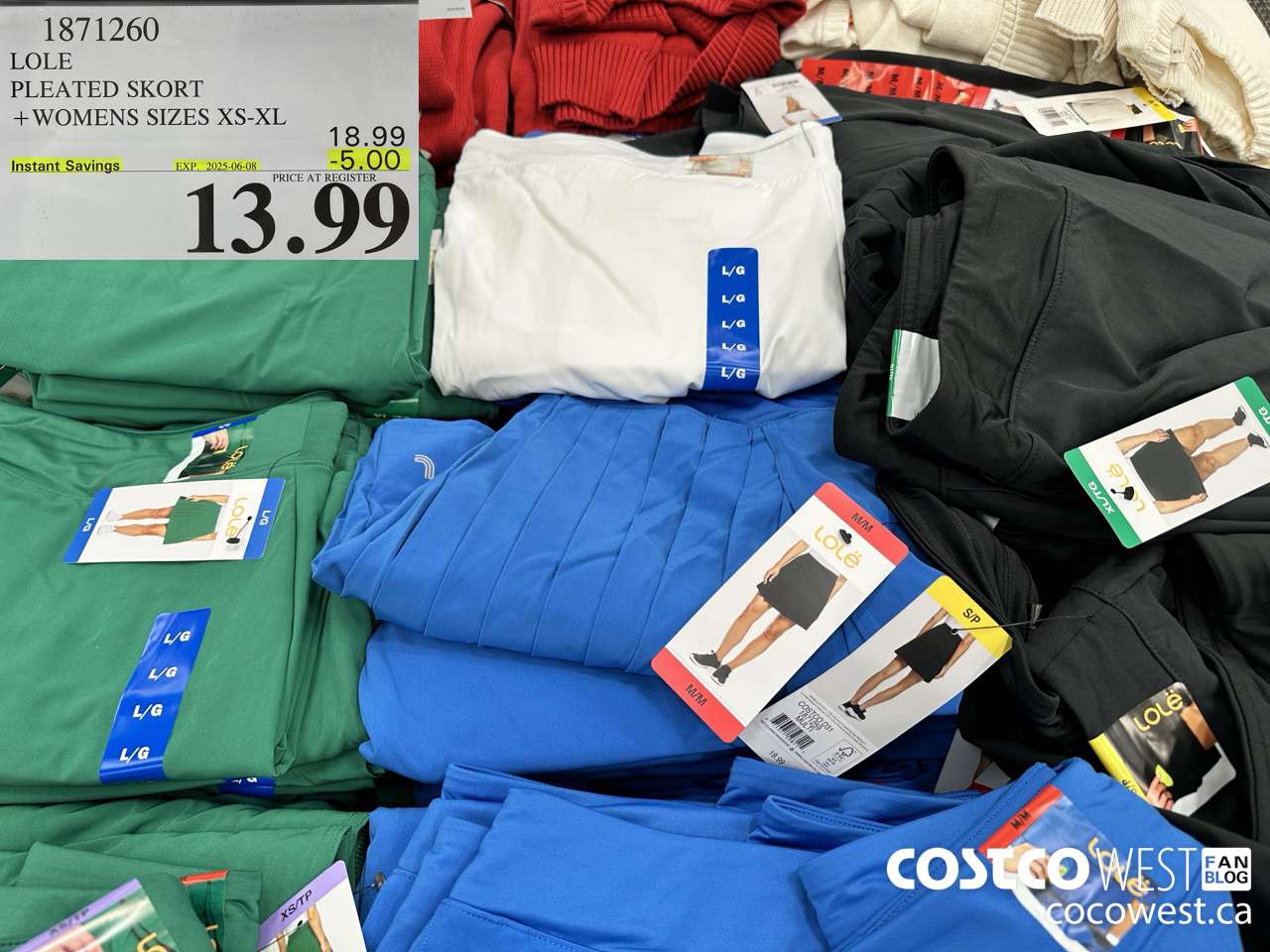 1871260 LOLE PLEATED SKORT WOMENS SIZES XS-XL ($5.00 INSTANT SAVINGS EXPIRES ON 2025-06-08) $13.99