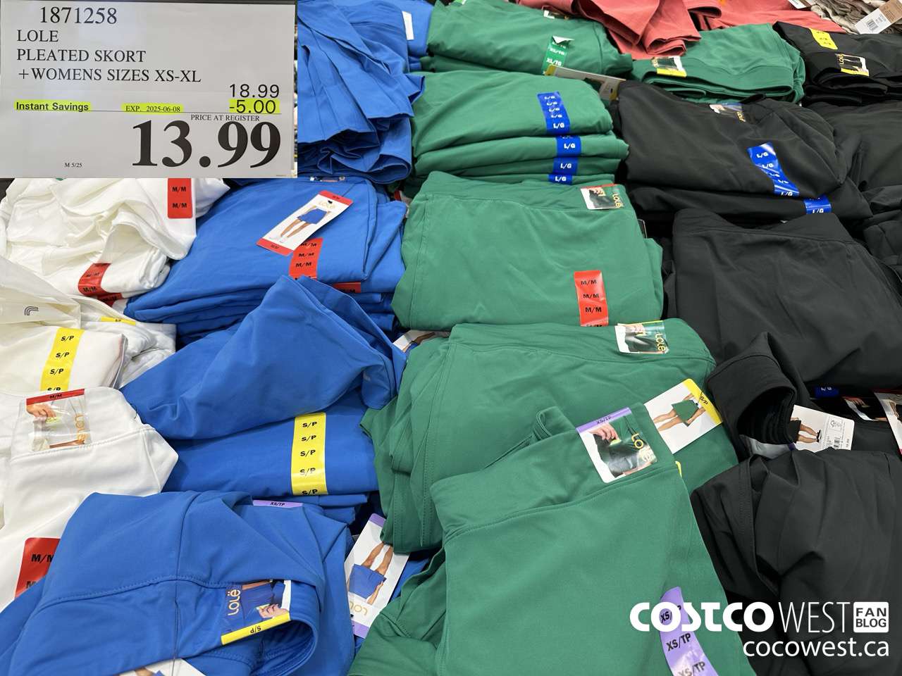 1871258 LOLE PLEATED SKORT WOMENS SIZES XS-XL ($5.00 INSTANT SAVINGS EXPIRES ON 2025-06-08) $13.99