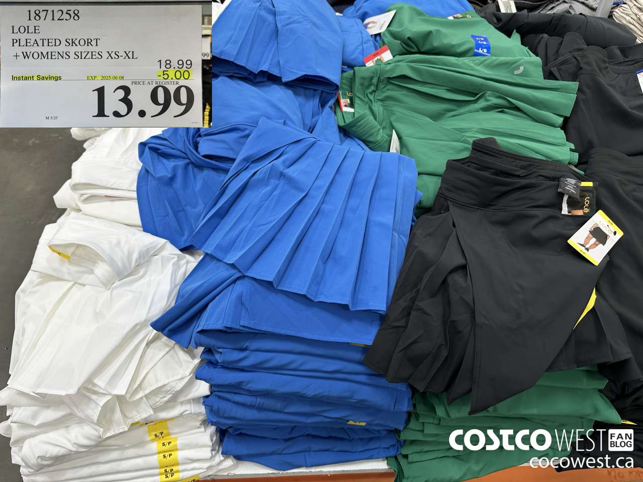 1871258 LOLE PLEATED SKORT WOMENS SIZES XS-XL ($5.00 INSTANT SAVINGS EXPIRES ON 2025-06-08) $13.99