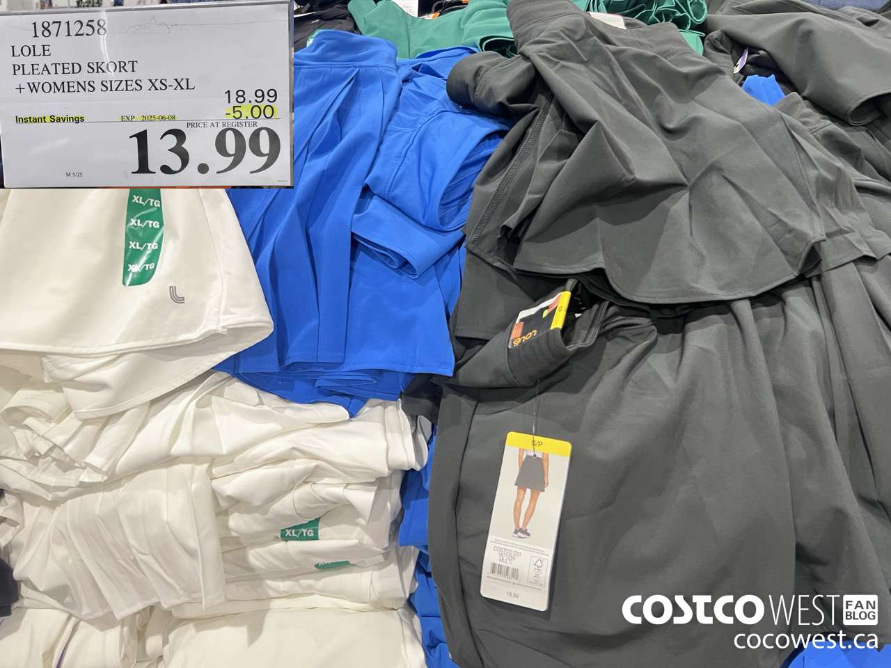 1871258 LOLE PLEATED SKORT WOMENS SIZES XS-XL ($5.00 INSTANT SAVINGS EXPIRES ON 2025-06-08) $13.99