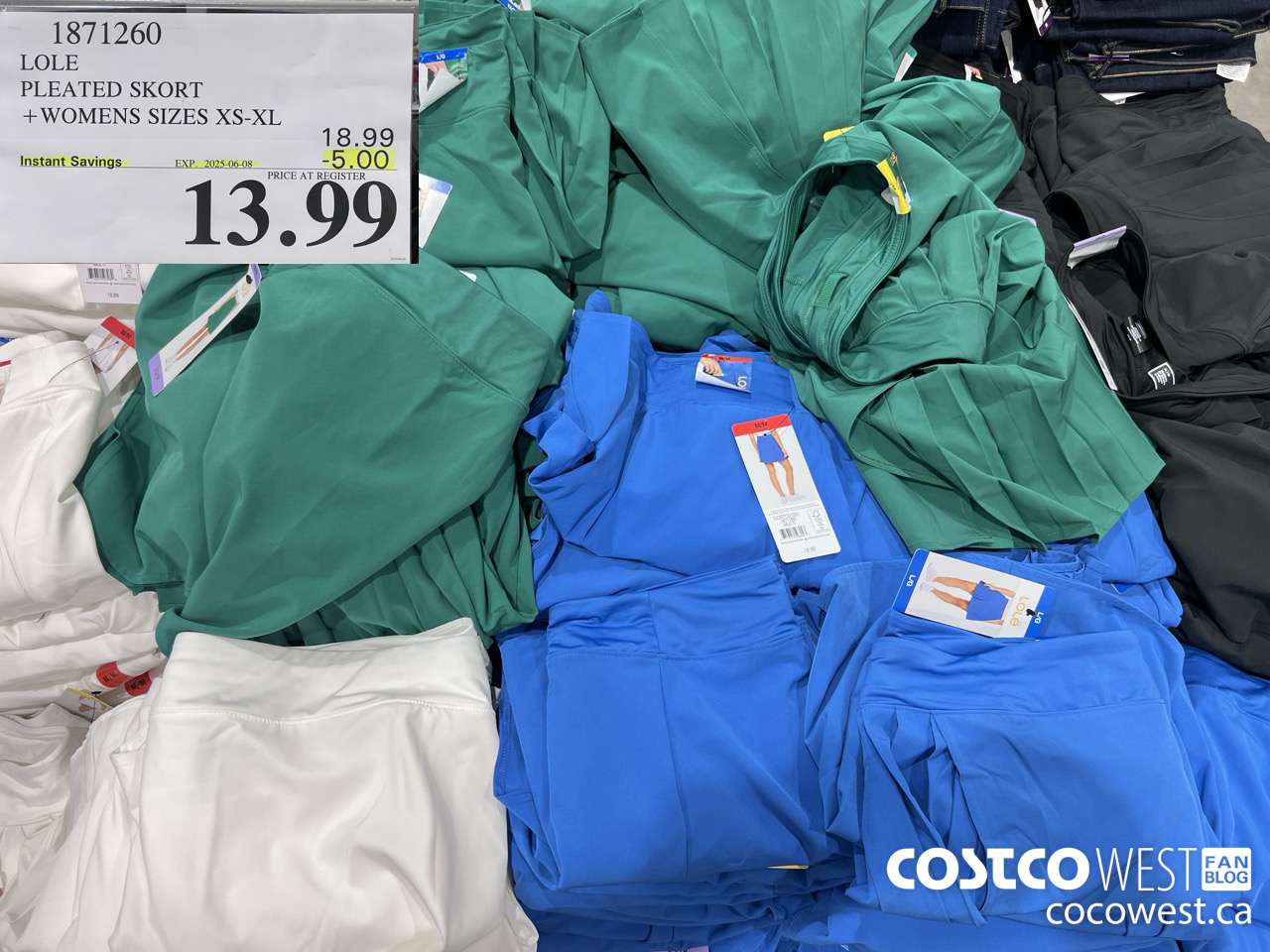 1871260 LOLE PLEATED SKORT WOMENS SIZES XS-XL ($5.00 INSTANT SAVINGS EXPIRES ON 2025-06-08) $13.99