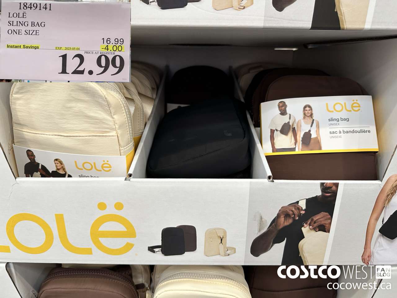 1849141 LOLE SLING BAG ONE SIZE ($4.00 INSTANT SAVINGS EXPIRES ON 2025-05-04) $12.99