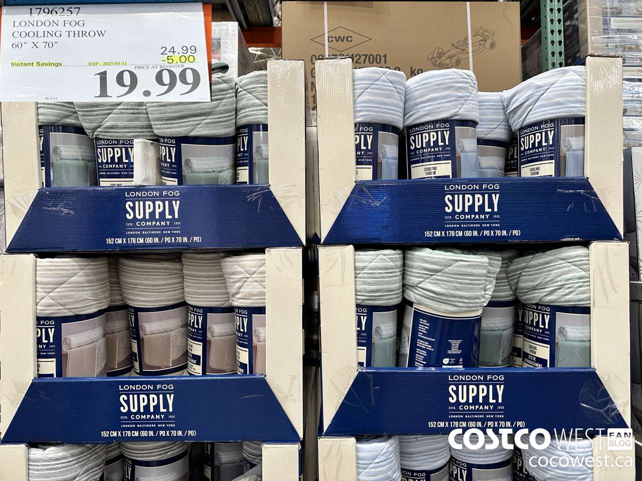 1796257 LONDON FOG COOLING THROW 60