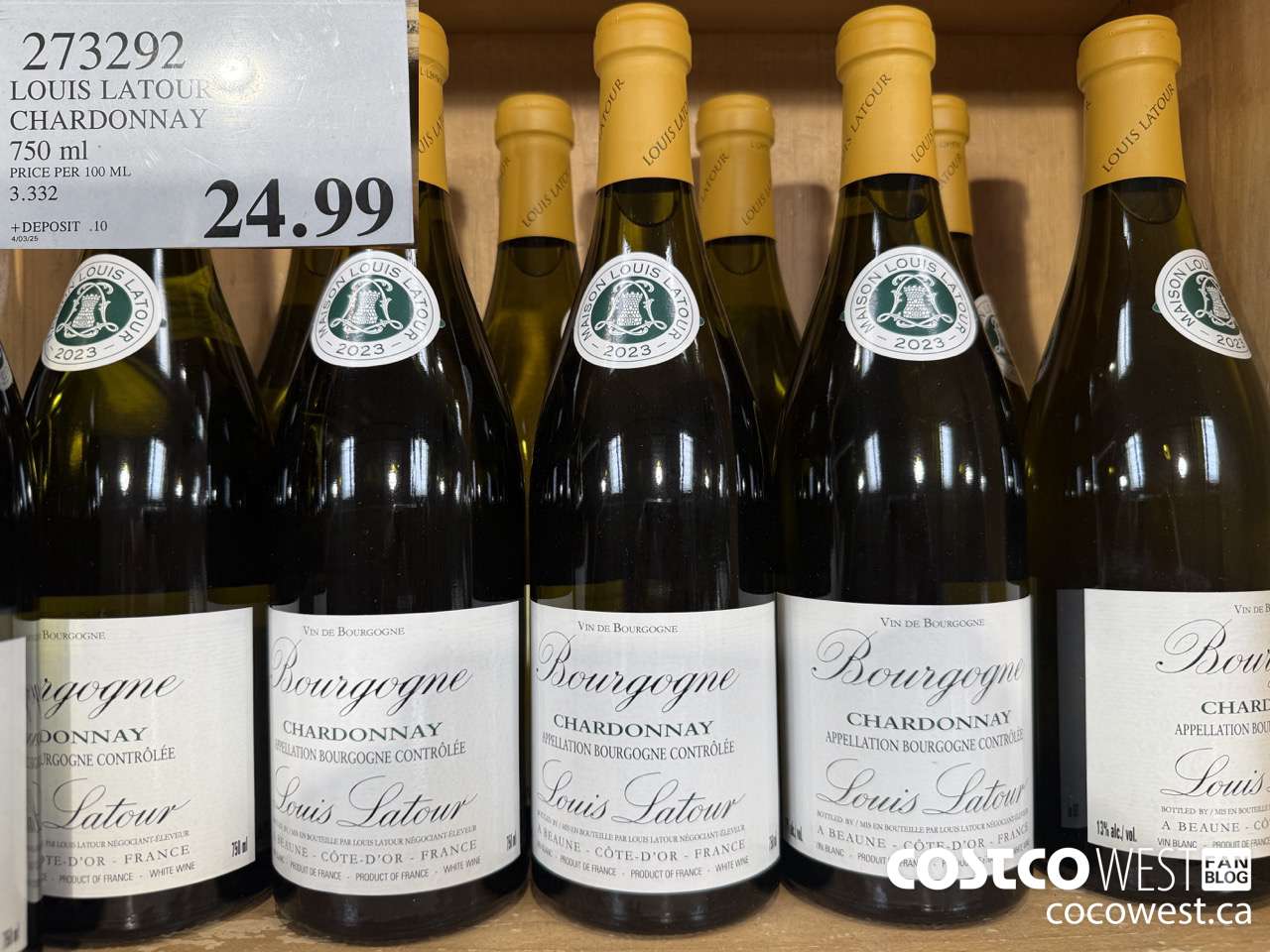273292 LOUIS LATOUR CHARDONNAY 750ML $24.99