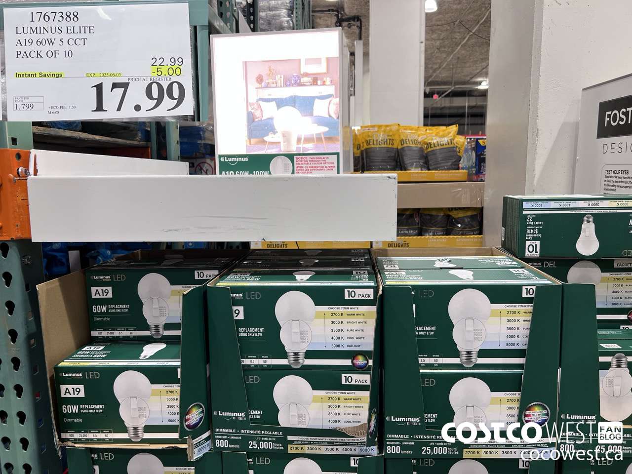 1767388 LUMINUS LED A19 BULB PACK OF 10 ($5.00 INSTANT SAVINGS EXPIRES ON 2025-06-03) $17.99
