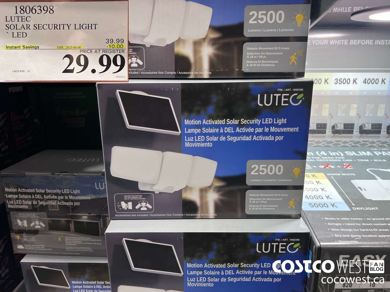 1806398 LUTEC SOLAR SECURITY LIGHT LED ($10.00 INSTANT SAVINGS EXPIRES ON 2025-06-08) $29.99