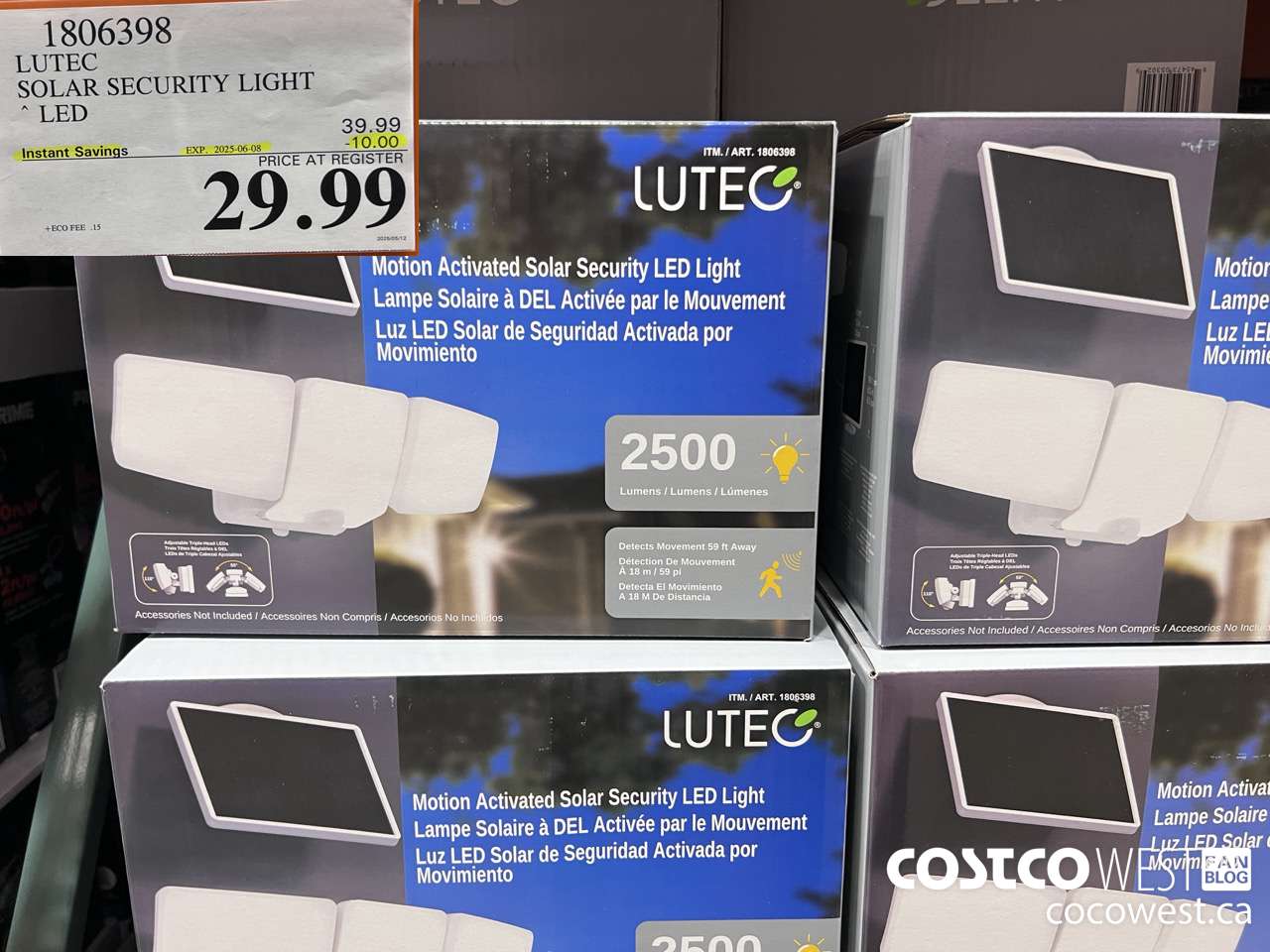 1806398 LUTEC SOLAR SECURITY LIGHT LED ($10.00 INSTANT SAVINGS EXPIRES ON 2025-06-08) $29.99