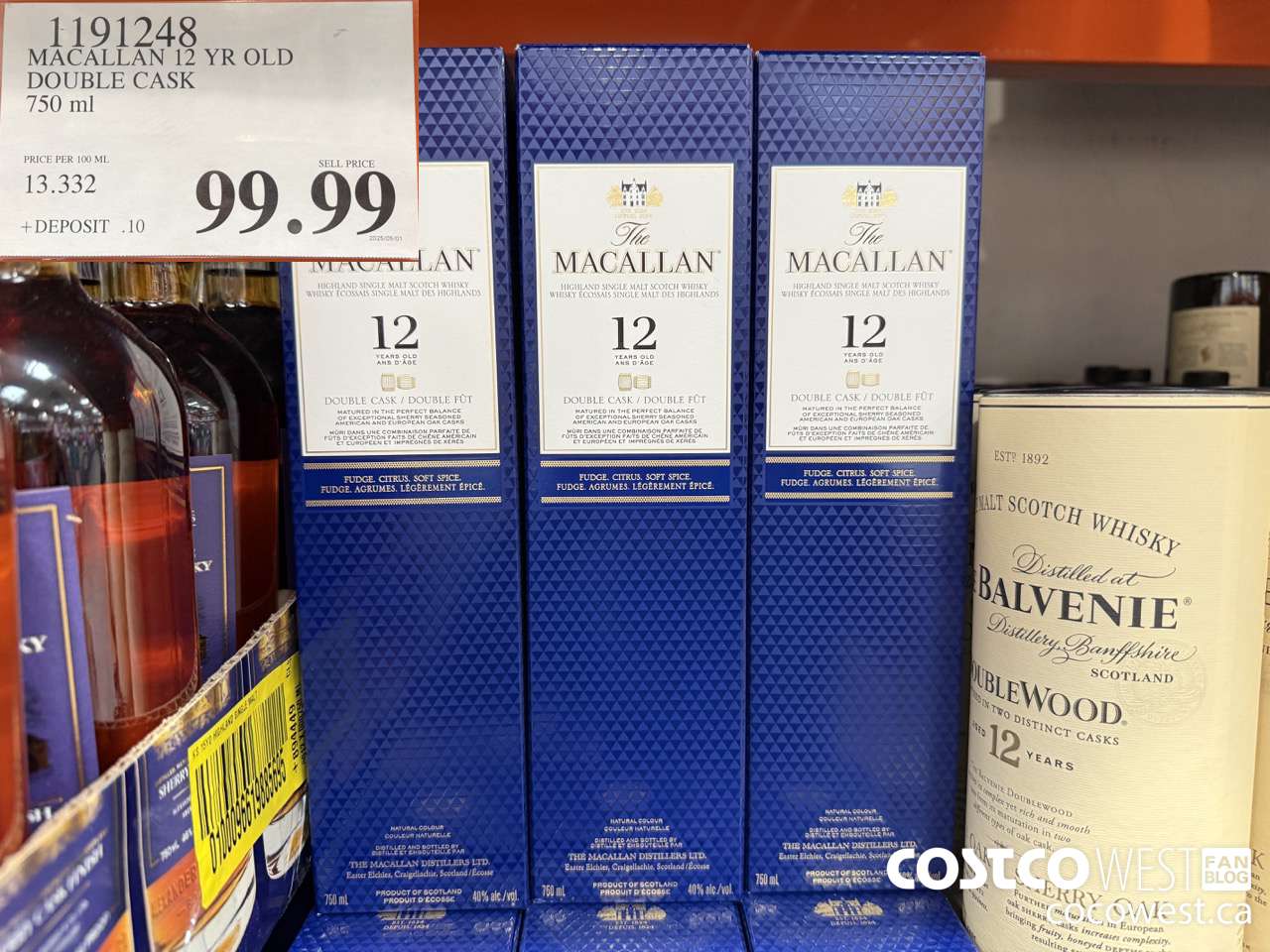 1191248 MACALLAN 12 YR OLD DOUBLE CASK 750ML $99.99