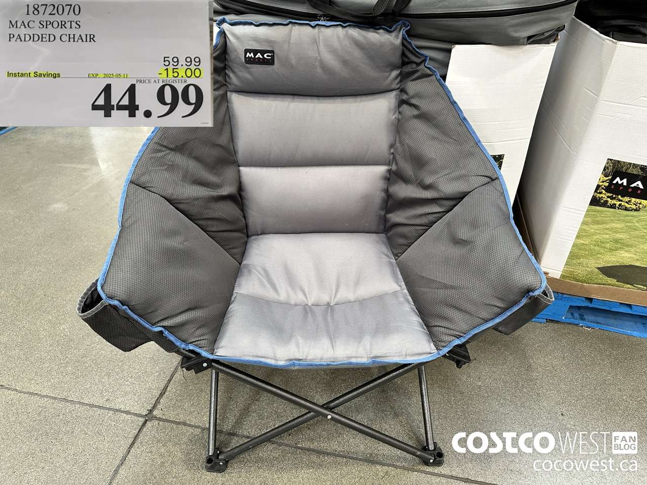 1872070 MAC SPORTS PADDED CHAIR ($15.00 INSTANT SAVINGS EXPIRES ON 2025-05-11) $44.99