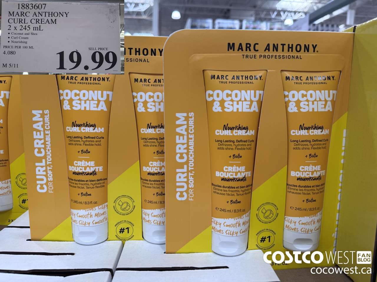 1883607 MARC ANTHONY CURL CREAM 2 X 245ML $19.99