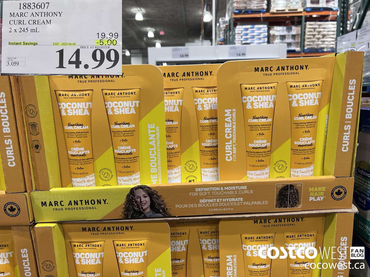 1883607 MARC ANTHONY CURL CREAM 2 X 245ML ($5.00 INSTANT SAVINGS EXPIRES ON 2025-06-08) $14.99