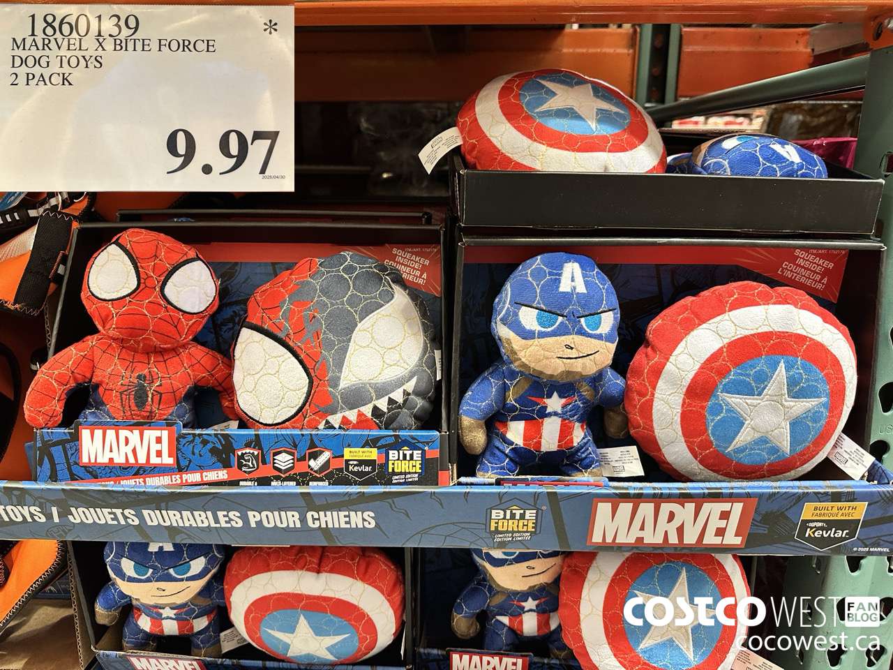 1860139 MARVEL X BITE FORCE DOG TOYS 2 PACK  $9.97