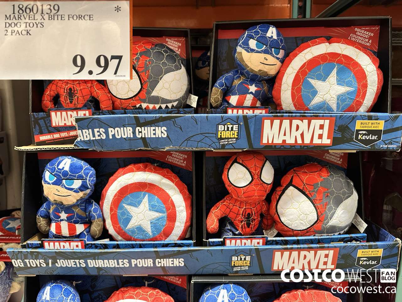 1860139 MARVEL X BITE FORCE DOG TOYS 2 PACK  $9.97