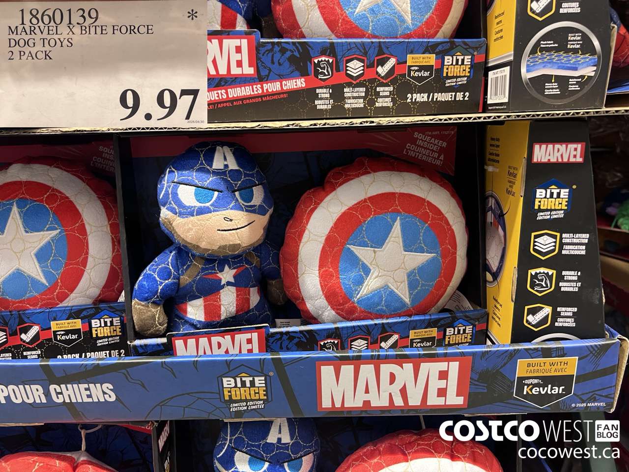 1860139 MARVEL X BITE FORCE DOG TOYS 2 PACK  $9.97