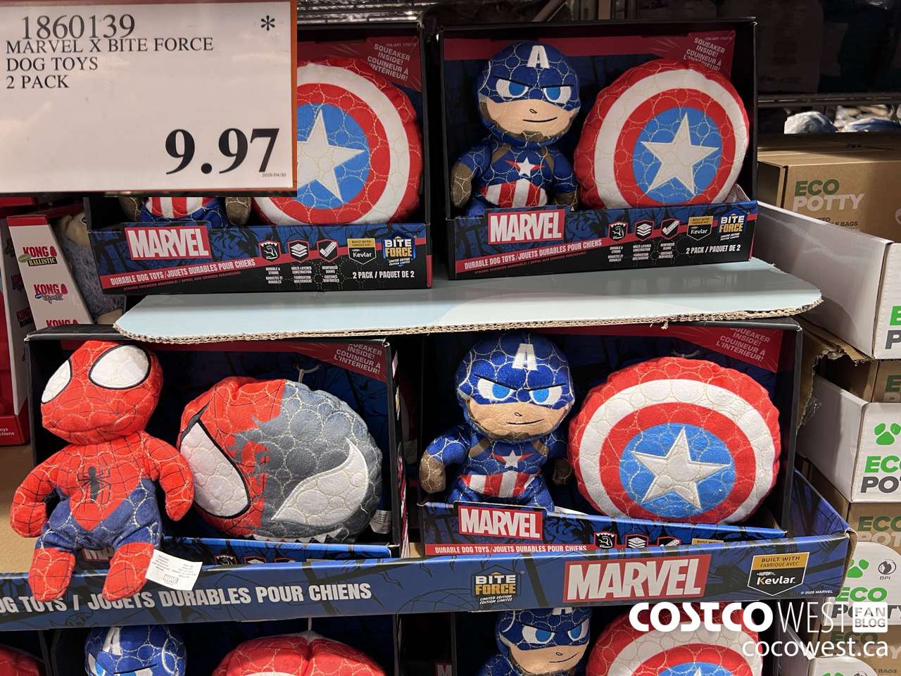 1860139 MARVEL X BITE FORCE DOG TOYS 2 PACK  $9.97