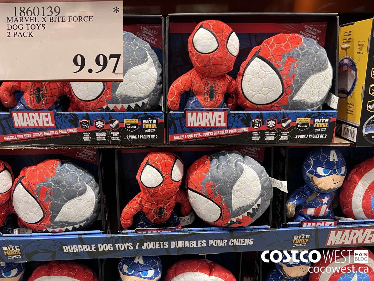 1860139 MARVEL X BITE FORCE DOG TOYS 2 PACK  $9.97