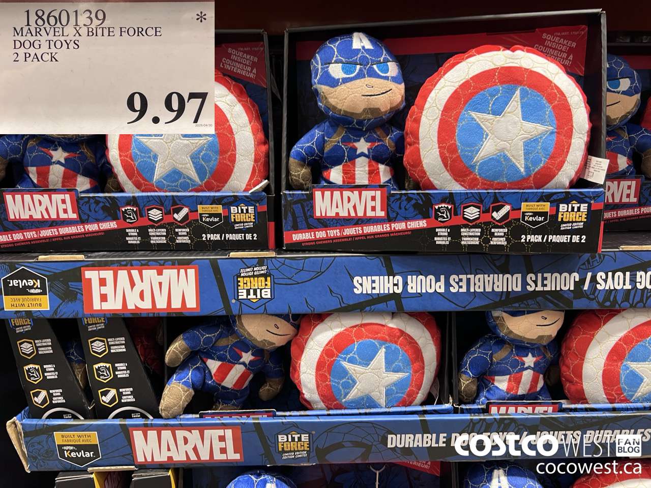 1860139 MARVEL X BITE FORCE DOG TOYS 2 PACK  $9.97