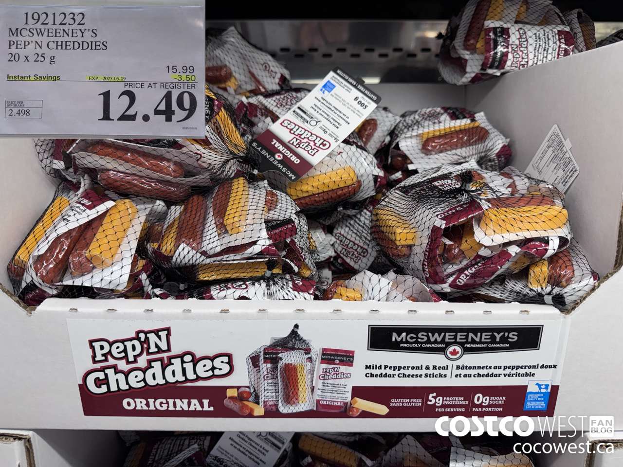 1921232 MCSWEENEY'S PEP'N CHEDDIES 20 X 25G ($3.50 INSTANT SAVINGS EXPIRES ON 2025-05-09) $12.49