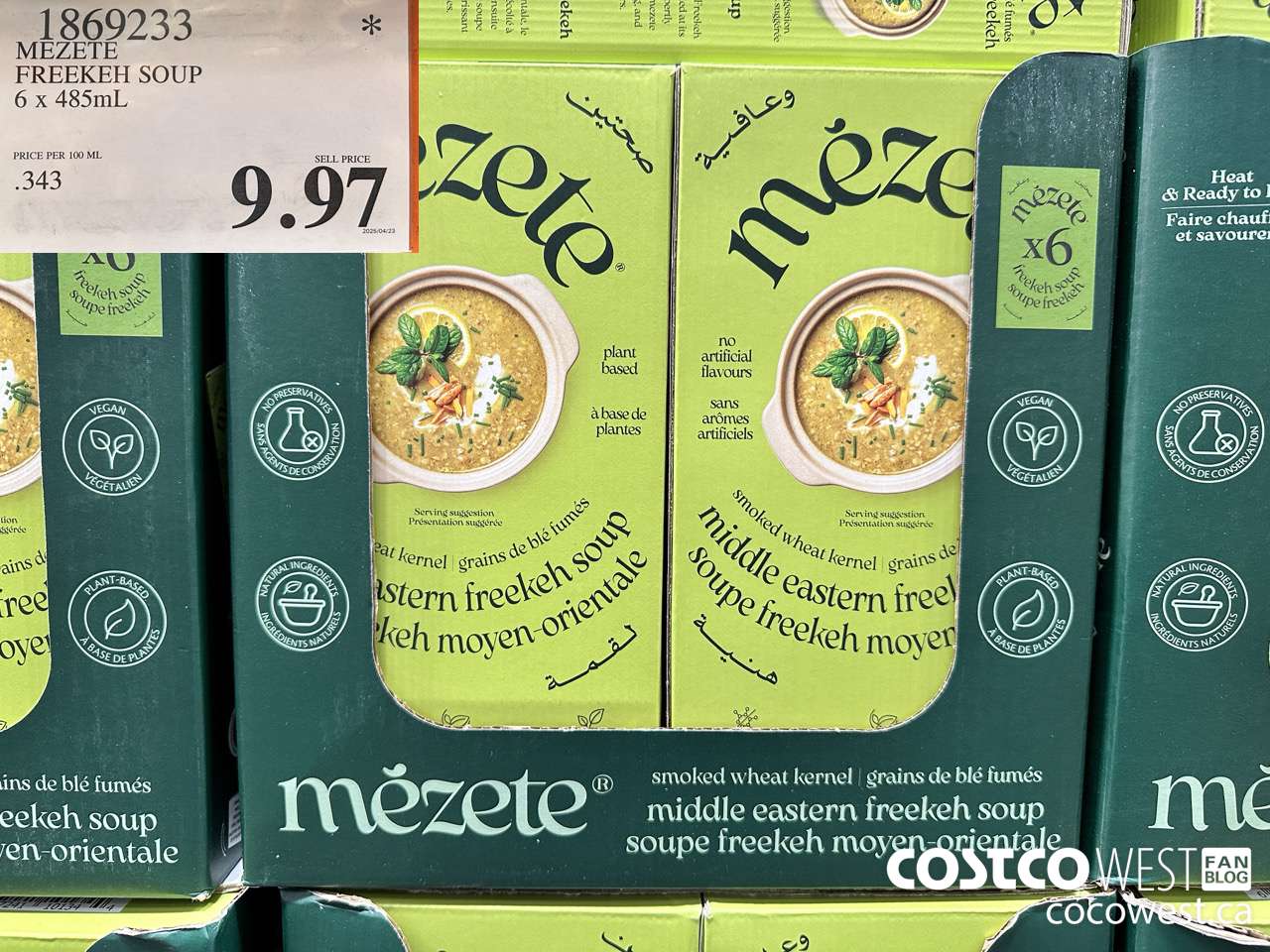 1869233 MEZETE FREEKEH SOUP 6 x 485mL $9.97