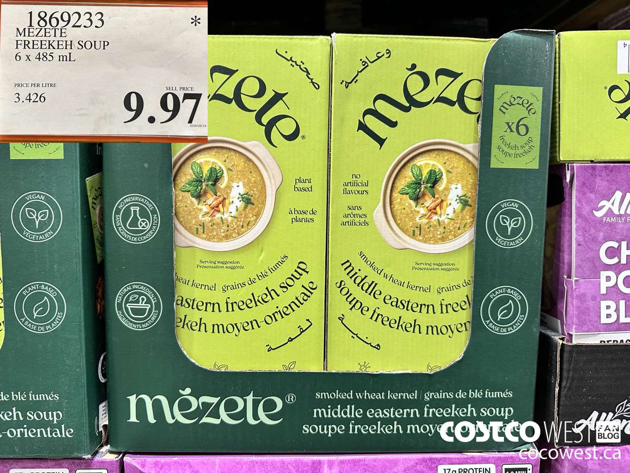 1869233 MEZETE FREEKEH SOUP 6 x 485mL $9.97