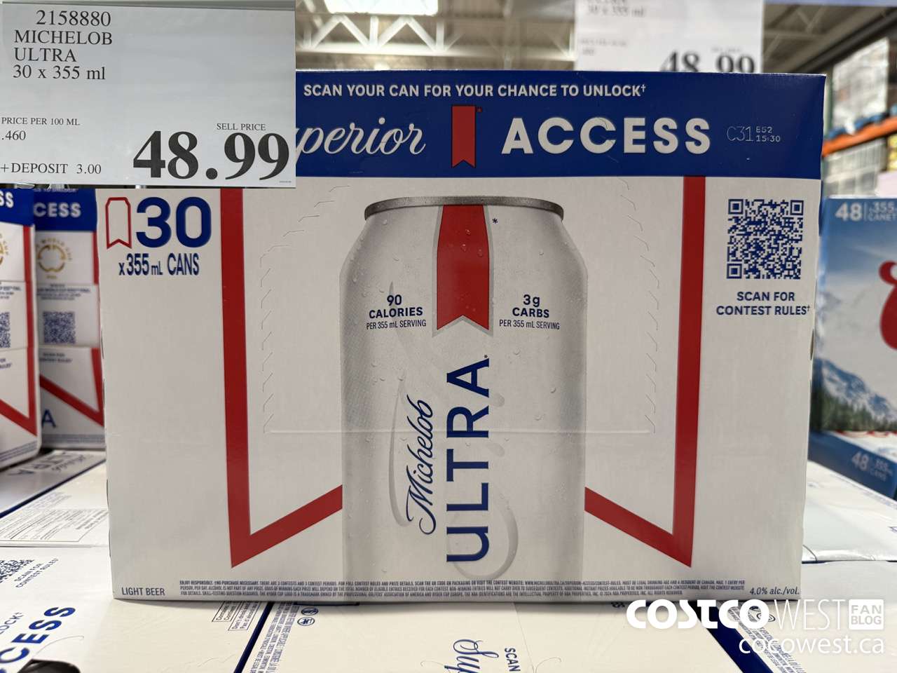 2158880 MICHELOB ULTRA 30 X 355ML $48.99