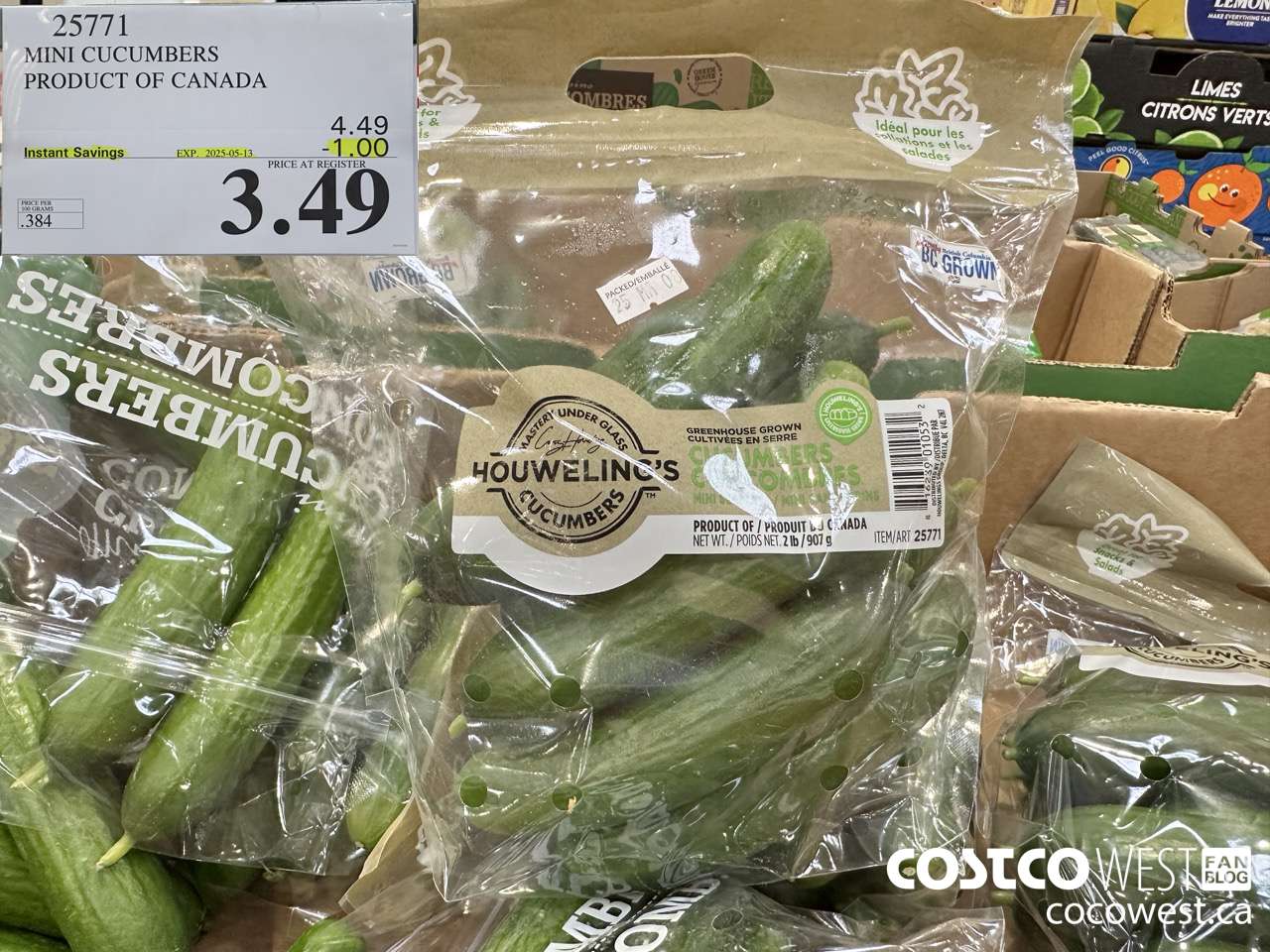 25771 MINI CUCUMBERS PRODUCT OF CANADA ($1.00 INSTANT SAVINGS EXPIRES ON 2025-05-13) $3.49