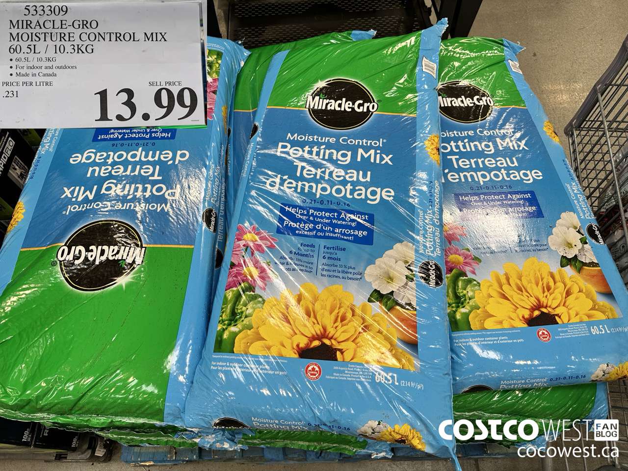 533309 MIRACLE-GRO MOISTURE CONTROL MIX 60.5L / 10.3 KG $13.99