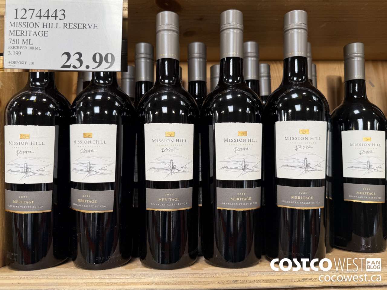 1274443 MISSION HILL RESERVE MERITAGE 750 ML $23.99