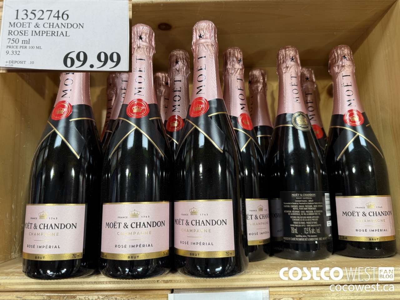 1352746 MOET & CHANDON ROSE IMPERIAL 750 ML $69.99