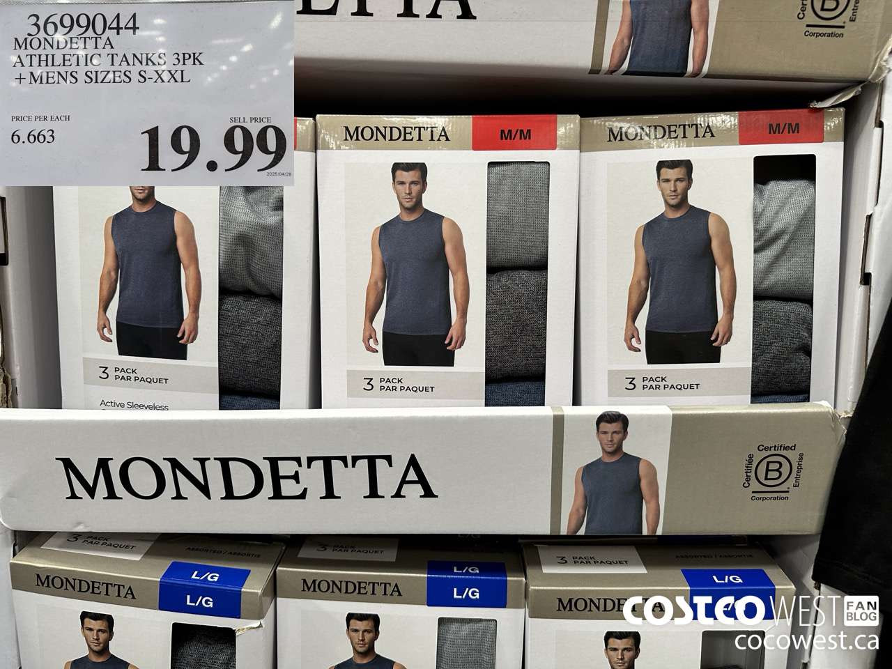3699044 MONDETTA ATHLETIC TANKS 3PK MENS SIZES S-XXL $19.99