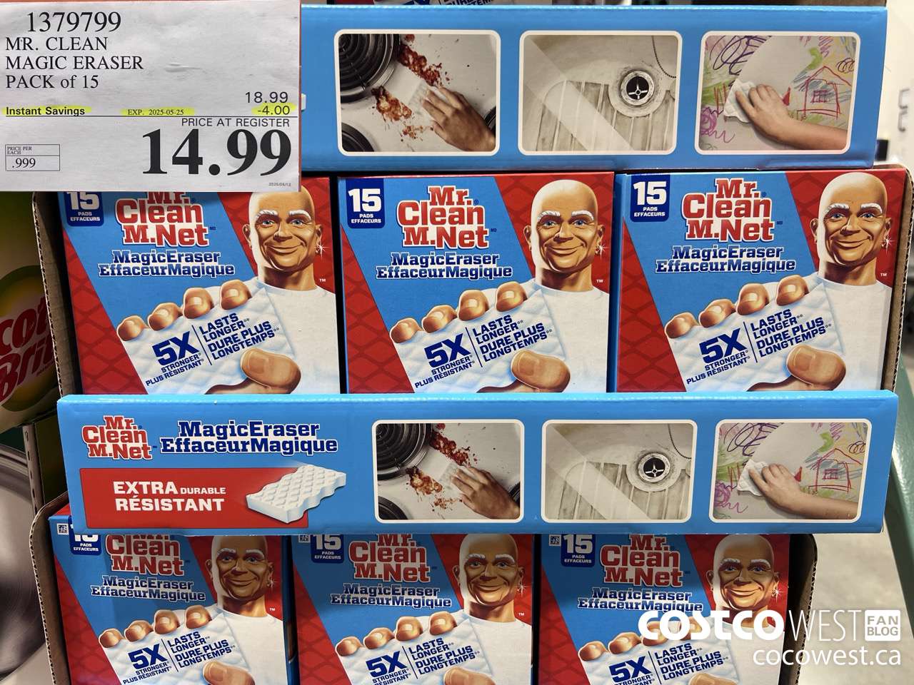 1379799 MR. CLEAN MAGIC ERASER VARIETY PACK PACK OF 15 ($4.00 INSTANT SAVINGS EXPIRES ON 2025-05-25) $14.99