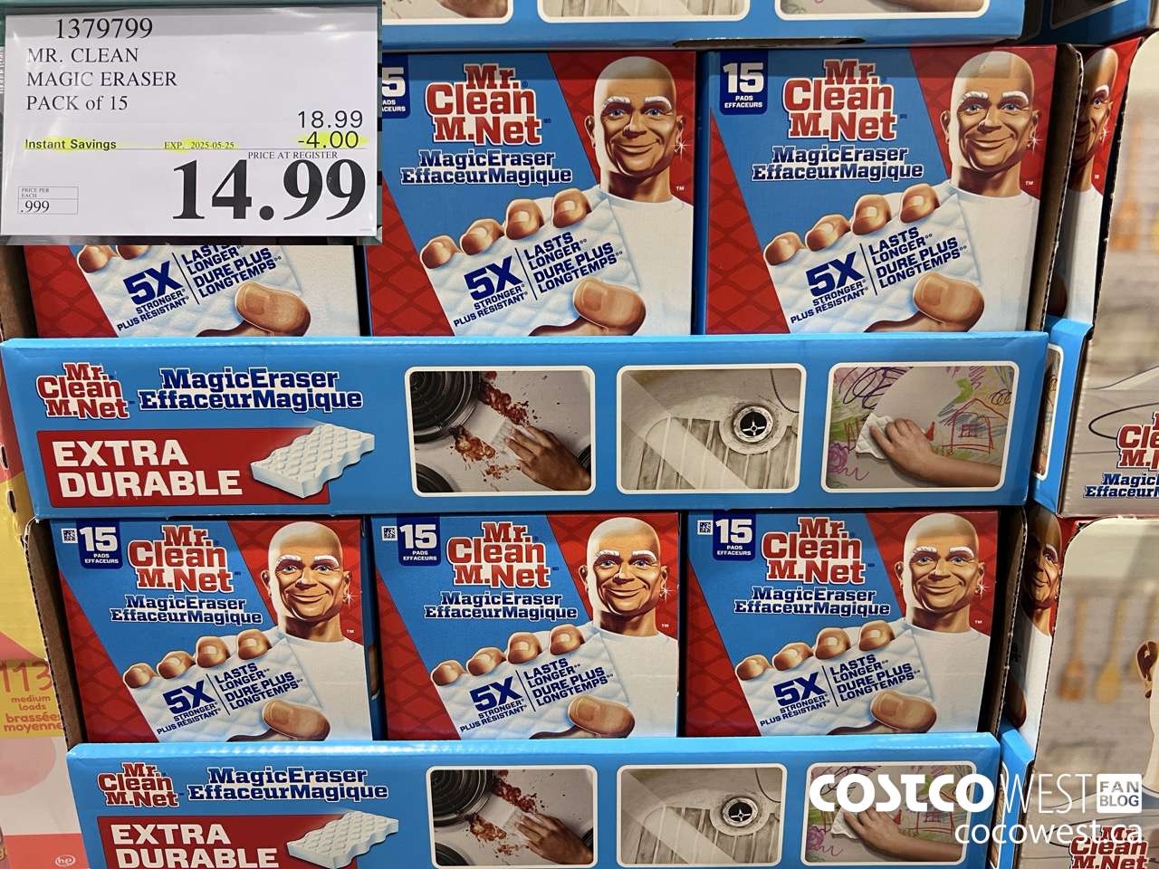 1379799 MR. CLEAN MAGIC ERASER VARIETY PACK PACK OF 15 ($4.00 INSTANT SAVINGS EXPIRES ON 2025-05-25) $14.99