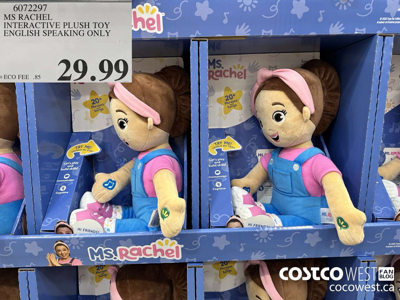 6072297 MS RACHEL INTERACTIVE PLUSH TOY ENGLISH SPEAKING ONLY $29.99