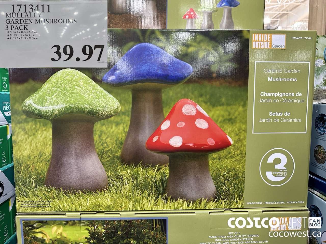1713411 MULLALLY GARDEN MUSHROOMS 32 PACK $39.97