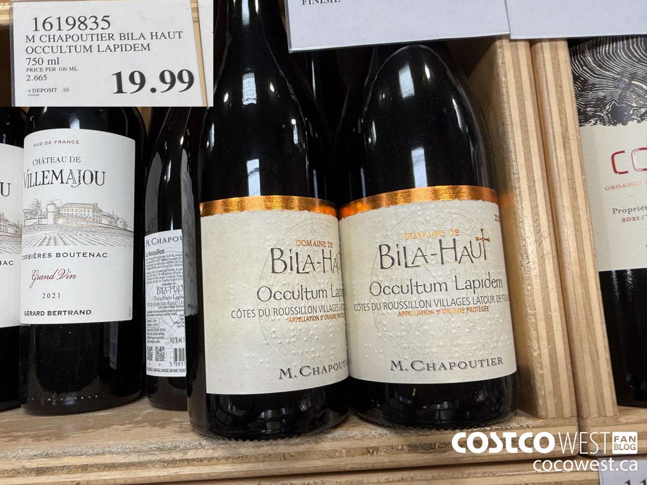 1619835 M CHAPOUTIER BILA HAUT OCCULTUM LAPIDEM 750ML $19.99