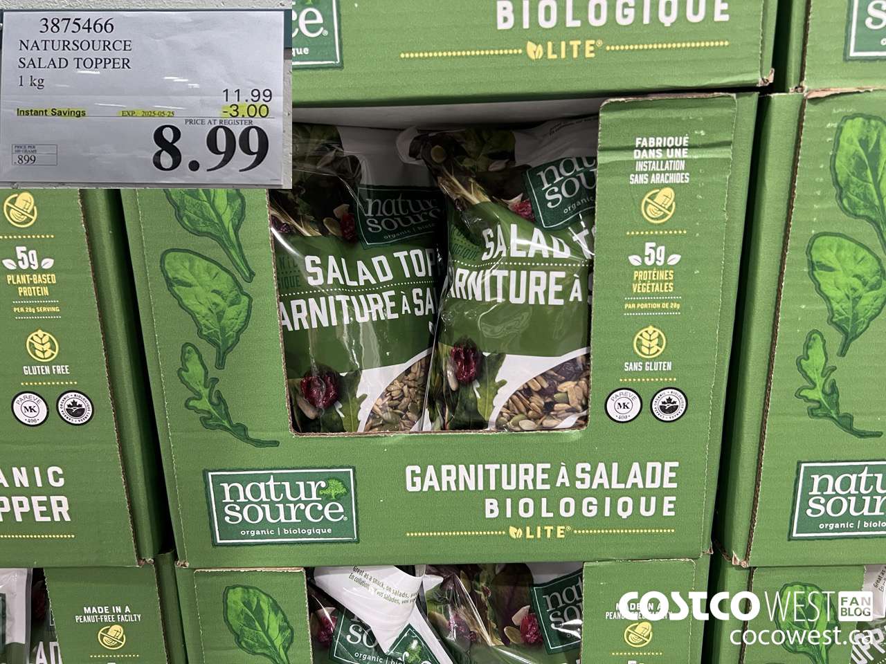 3875466 NATURSOURCE ORGANIC SALAD TOPPER 1 kg ($3.00 INSTANT SAVINGS EXPIRES ON 2025-05-25) $8.99