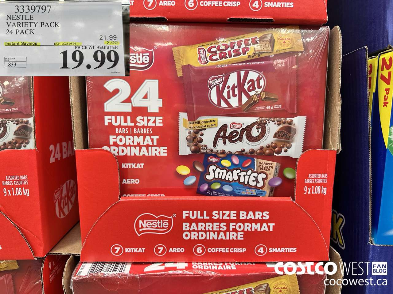 3339797 NESTLE VARIETY PACK 24 PACK ($2.00 INSTANT SAVINGS EXPIRES ON 2025-05-04) $19.99