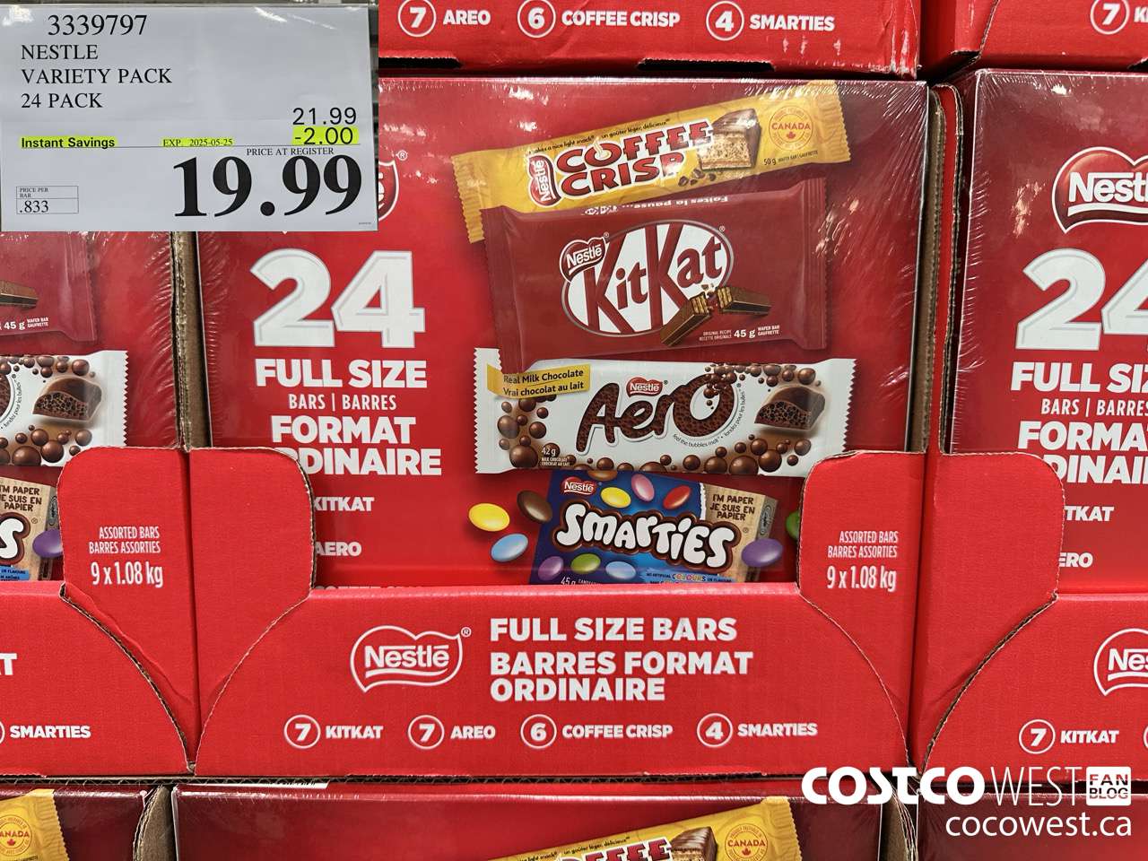 3339797 NESTLE VARIETY PACK 24 PACK ($2.00 INSTANT SAVINGS EXPIRES ON 2025-05-25) $19.99